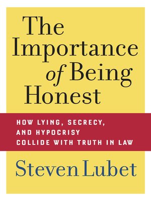 cover image of The Importance of Being Honest